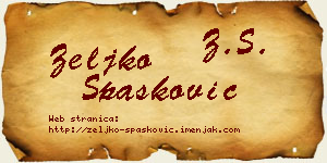 Željko Spasković vizit kartica
